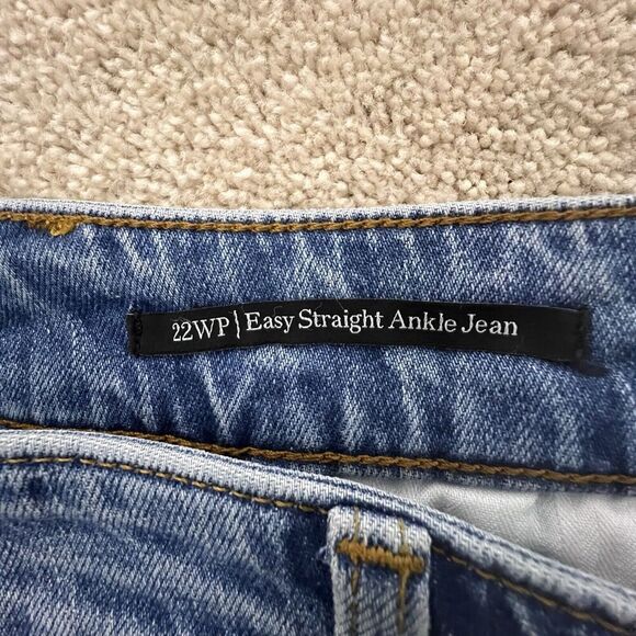 Talbots Women’s Petite Easy Straight Ankle Jeans Blue 22WP High Waist - Picture 6 of 12